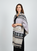 Châle en laine de Yack – Tissé à la main 🌸 provenant du cachemire