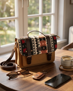 Sac à main brun clair multicolore – Élégant et  pratique