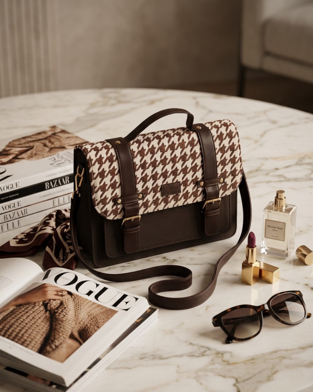 Sac à Main Brun Foncé – Élégant, Spacieux et Pratique