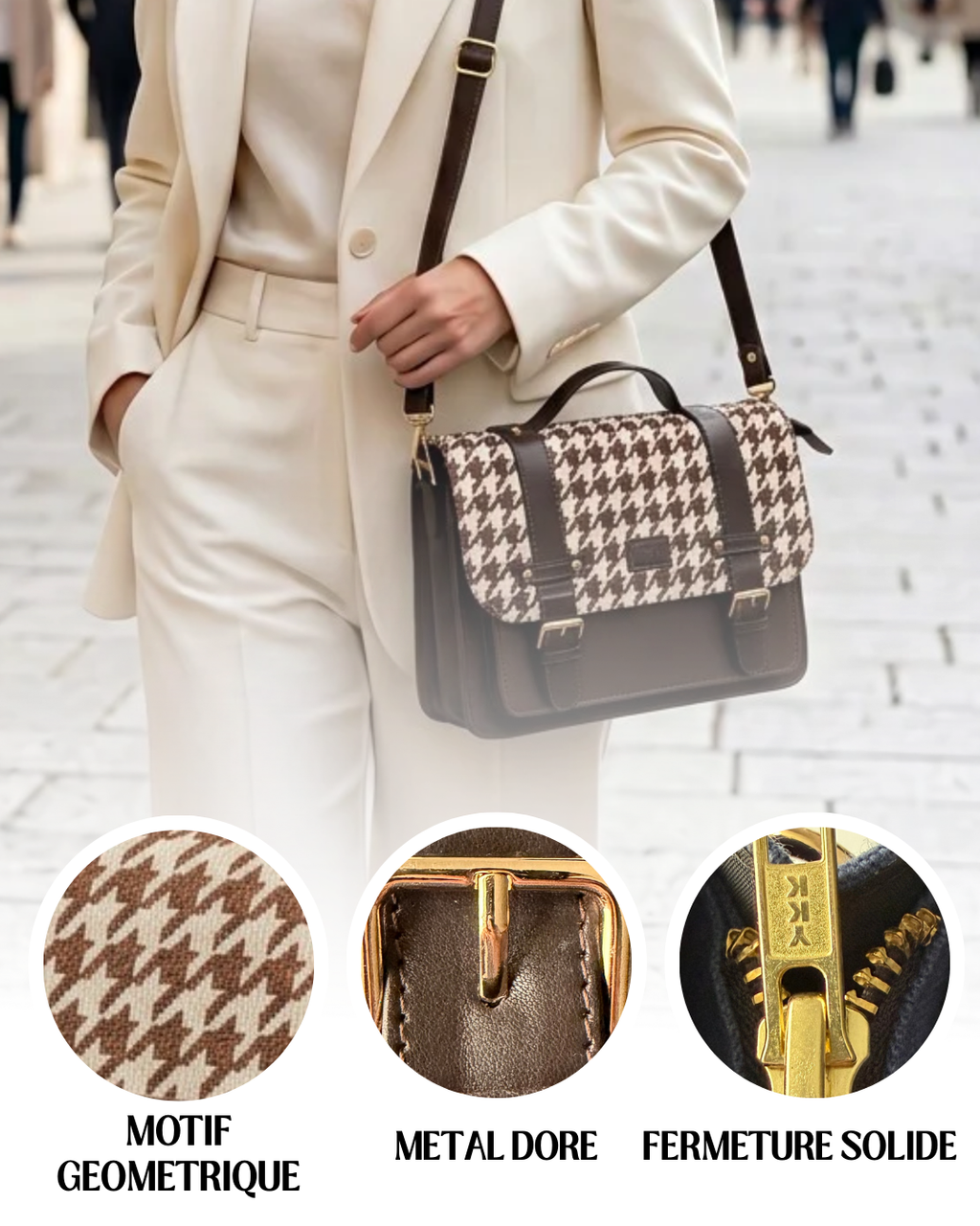 Sac à Main Brun Foncé – Élégant, Spacieux et Pratique