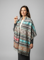 Châle en laine de Yack – Tissé à la main 🌸 provenant du cachemire