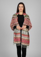 Châle en laine de Yack – Tissé à la main 🌸 provenant du cachemire