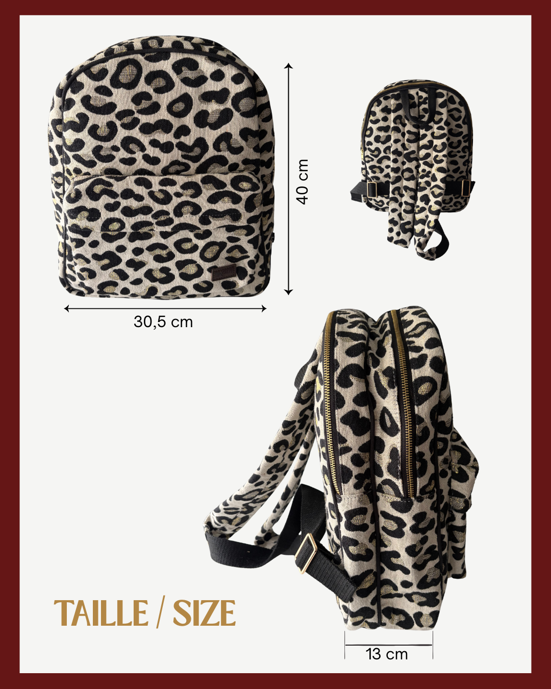 Sac à Dos leopard Imperméable Élégant & Grande Capacité