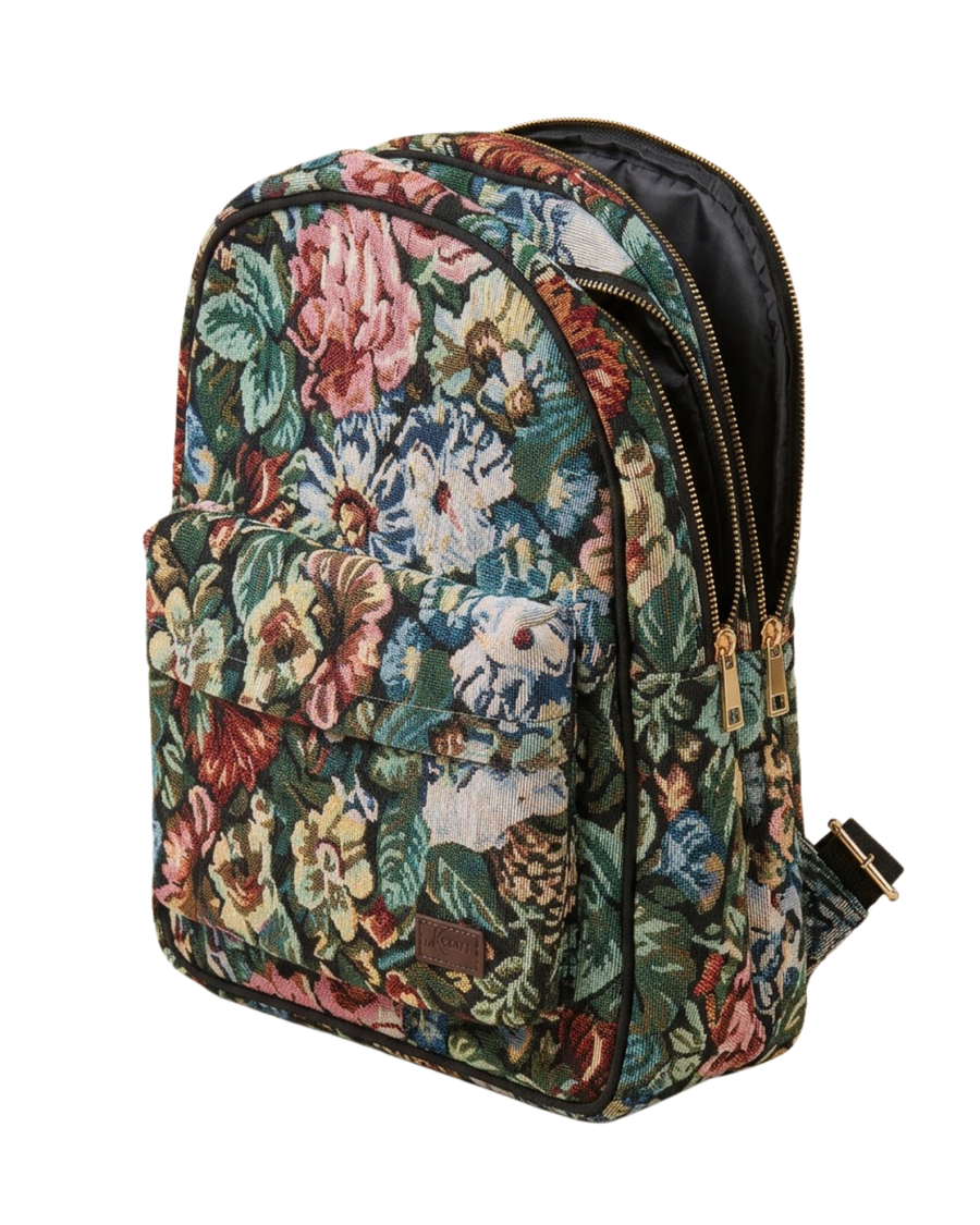 Sac à Dos Multicolore Fleurs en Jacquard – Élégant, Durable et Pratique