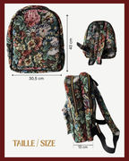 Mehrfarbiger Rucksack mit Blumen-Jacquard – Elegant, Strapazierfähig und Praktisch