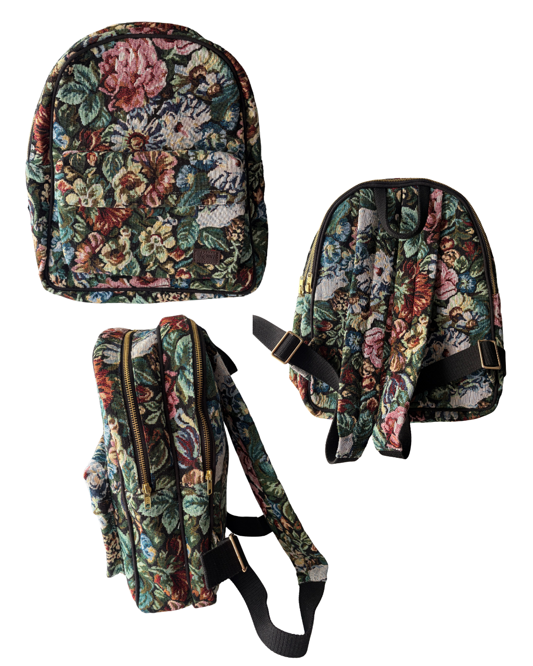 Sac à Dos Multicolore Fleurs en Jacquard – Élégant, Durable et Pratique