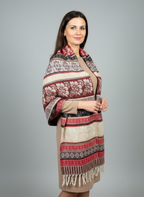 Châle en laine de Yack – Tissé à la main 🌸 provenant du cachemire