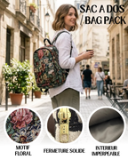 Mehrfarbiger Rucksack mit Blumen-Jacquard – Elegant, Strapazierfähig und Praktisch