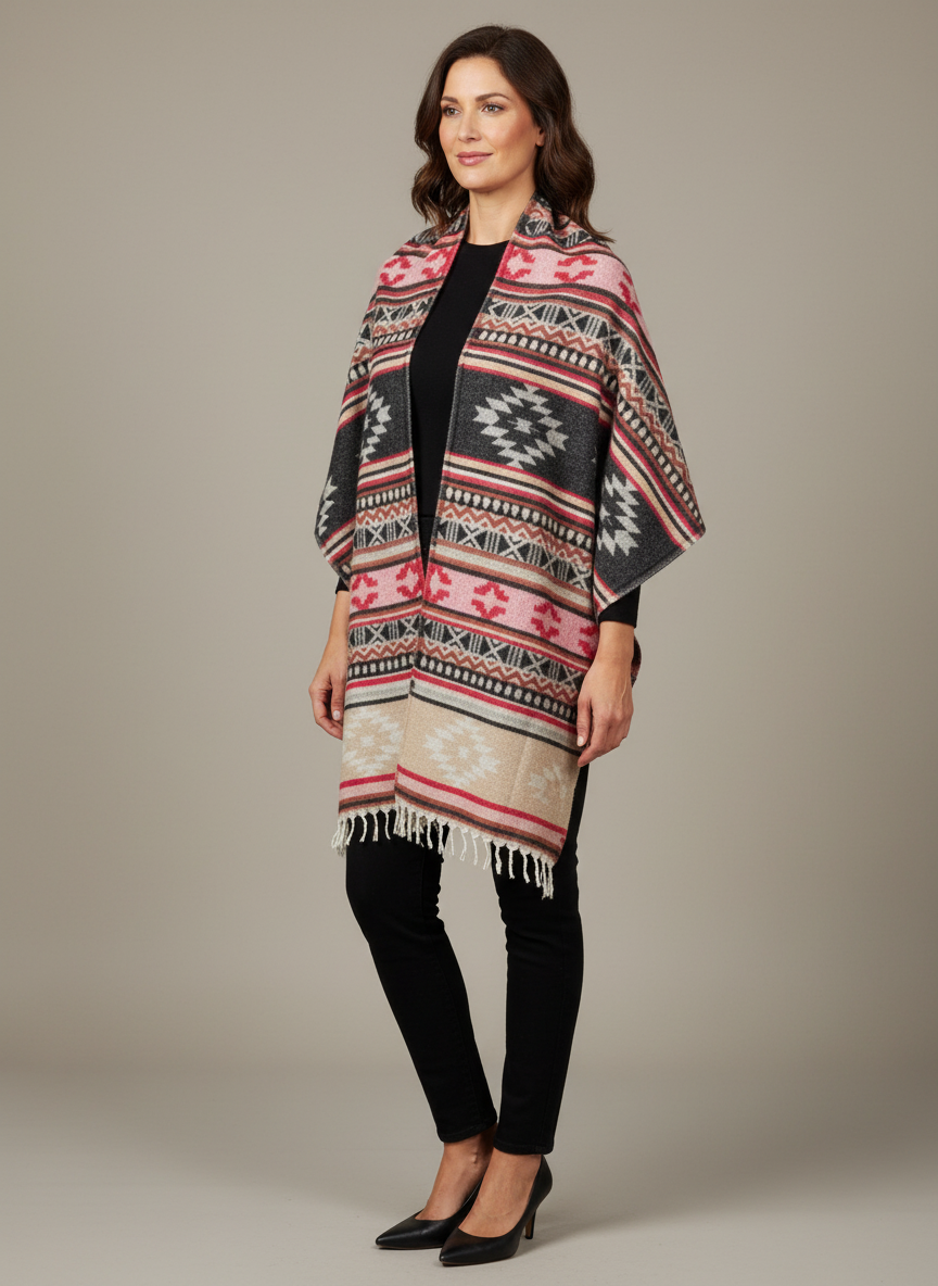 Châle en laine de Yack – Tissé à la main 🌸 provenant du cachemire