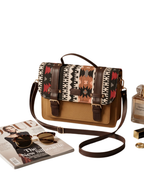 Sac à main brun clair multicolore – Élégant et  pratique