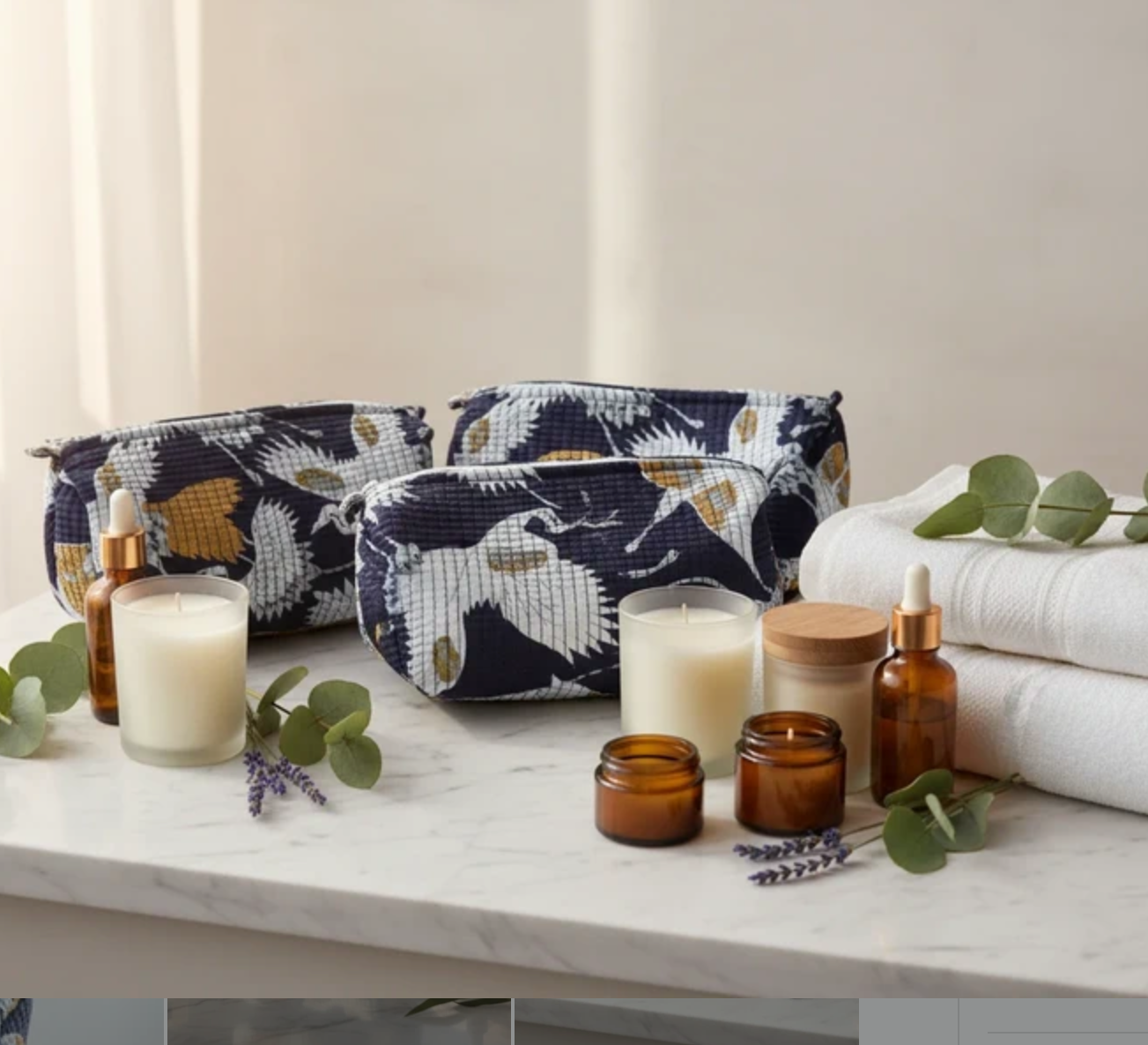 Kit 3 trousses de différentes tailles Bleue Noir  – Design Animal