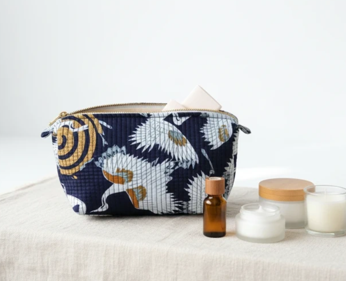 Kit 3 trousses de différentes tailles Bleue Noir  – Design Animal