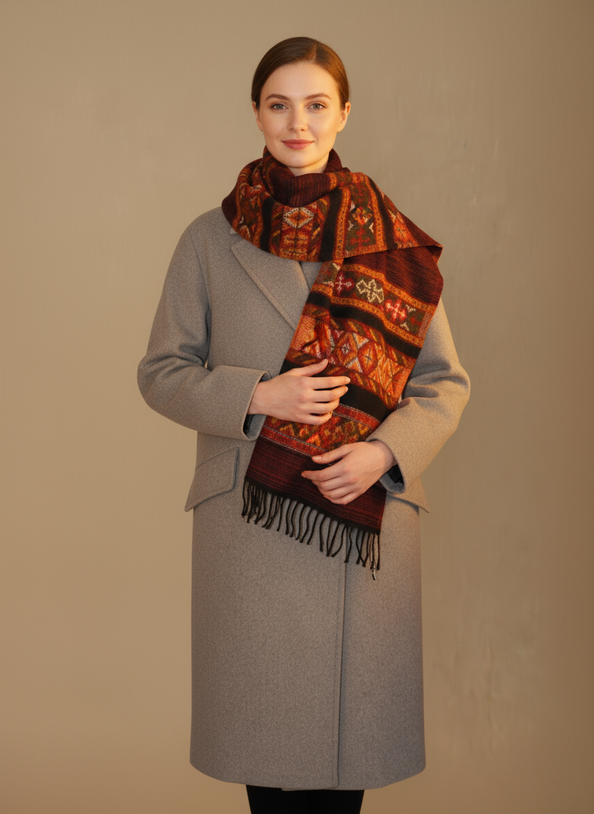 Écharpe en laine de YACK – Provenant du Cachemir 🌸