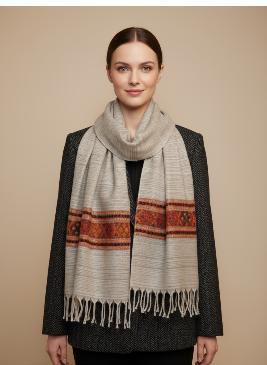 Écharpe en laine de YACK – Provenant du Cachemir 🌸