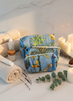 Kit 3 trousses de différentes tailles Bleue foncée – Design Animal