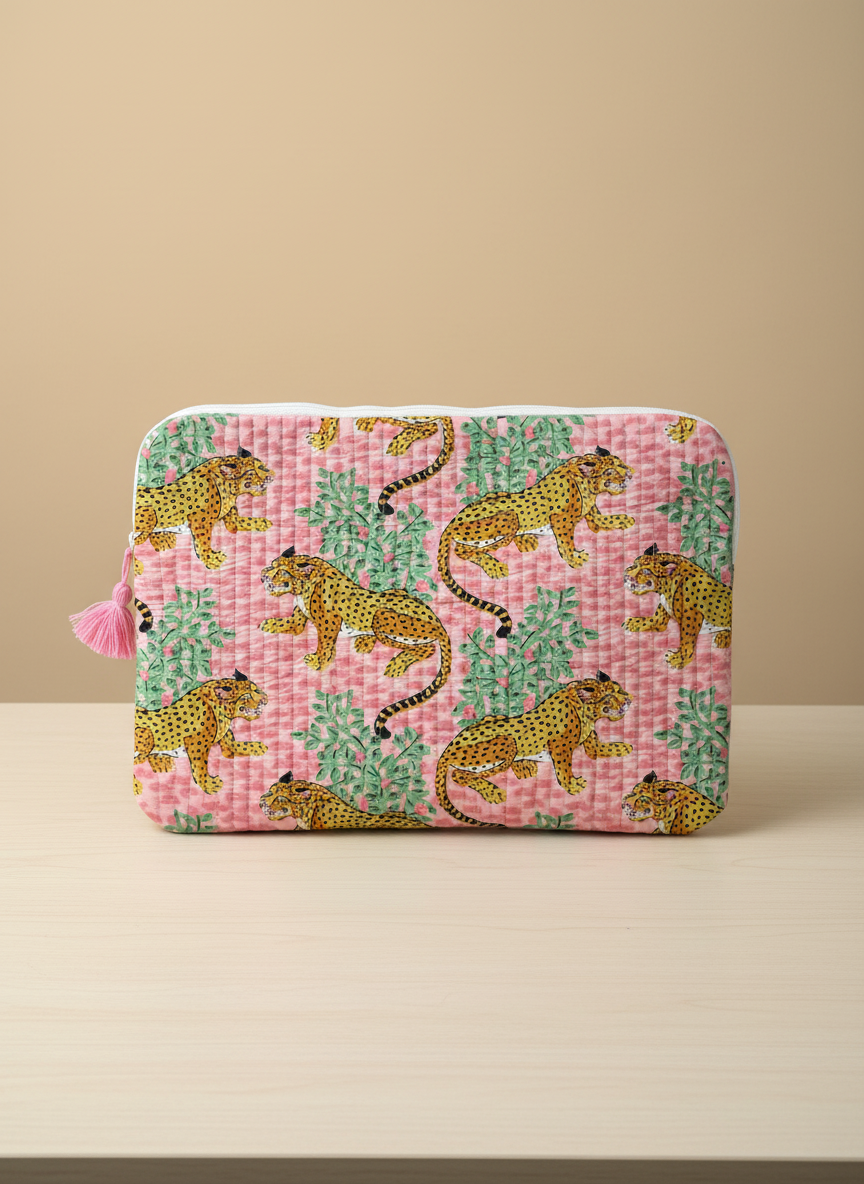 🧑‍💻 Housse d’ordinateur | Coton matelassé & intérieur imperméable