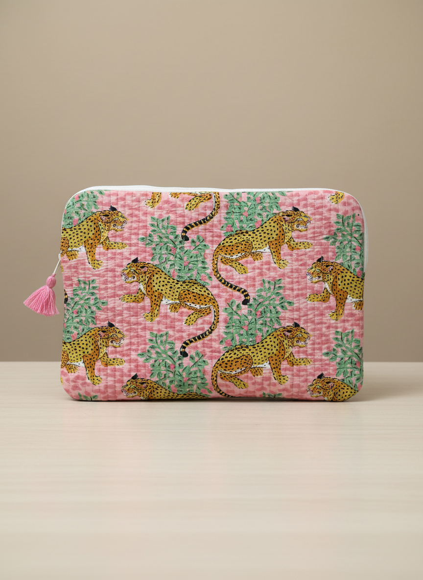 🧑‍💻 Housse d’ordinateur | Coton matelassé & intérieur imperméable