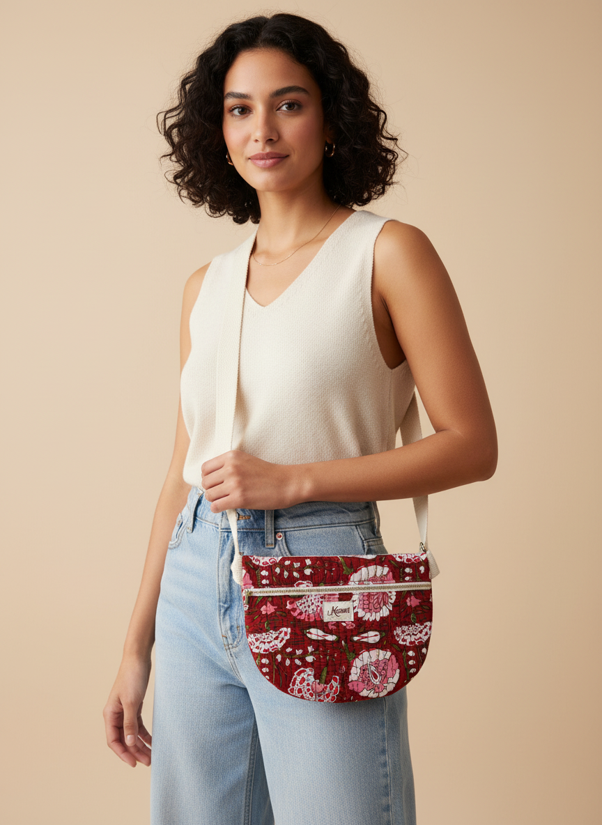 Sacoche originale en coton matelassé – Motifs original