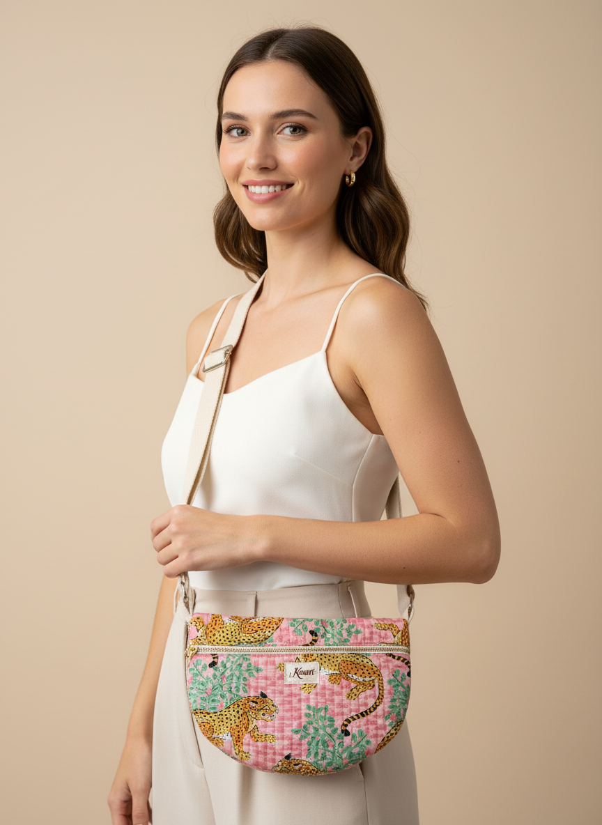 Sacoche originale en coton matelassé – Motifs original