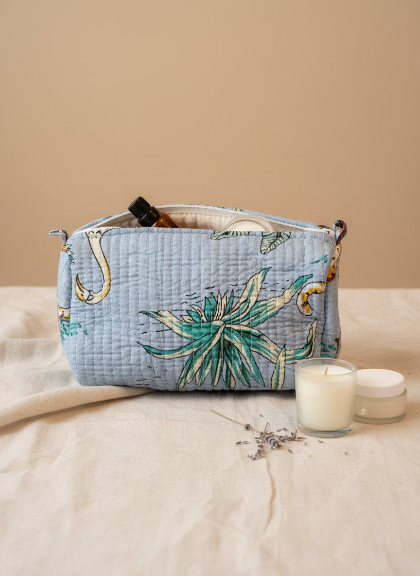 Kit 3 trousses de différentes tailles Bleue clair – Design Animal