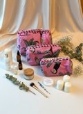 Kit 3 trousses de différentes tailles Rose  – Design Animal