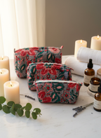 Kit 3 trousses de différentes tailles Multicolore – Design Fleurs