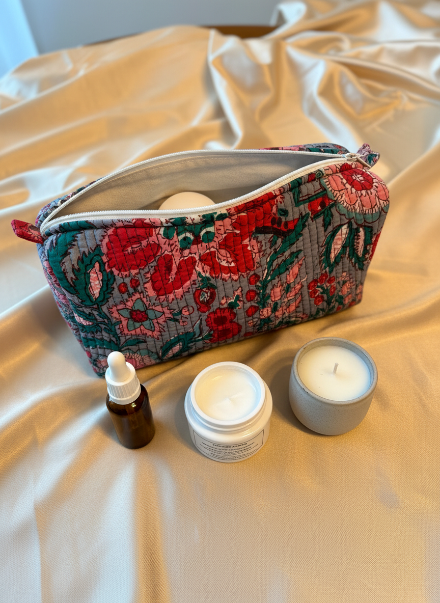 Kit 3 trousses de différentes tailles Multicolore – Design Fleurs