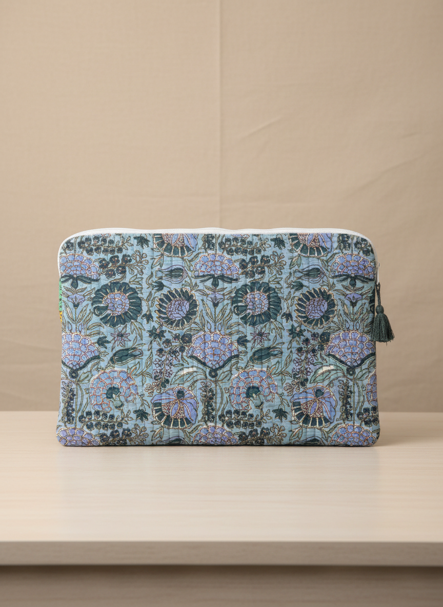 🧑‍💻 Housse d’ordinateur | Coton matelassé & intérieur imperméable