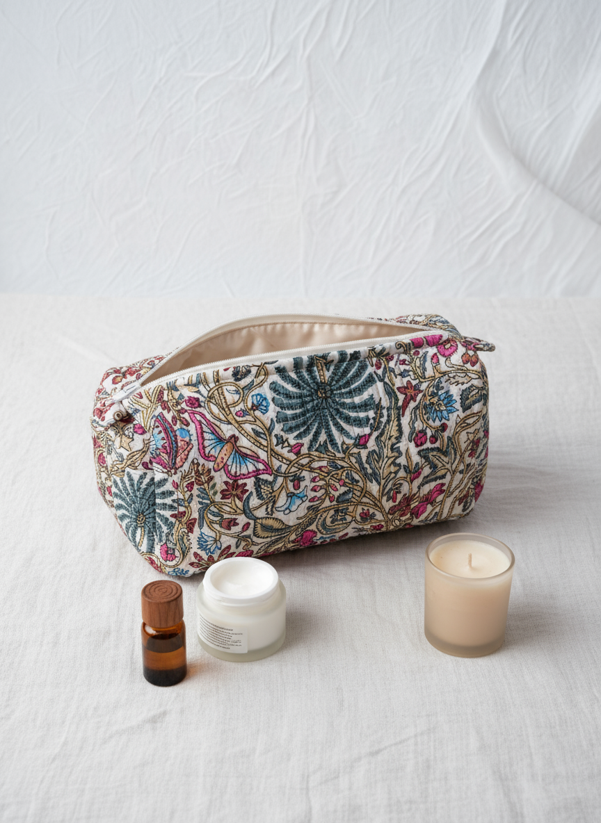 Kit 3 trousses de différentes tailles Multicolore – Design Fleurs