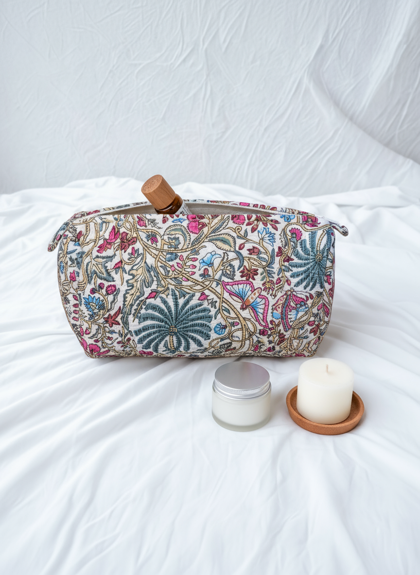 Kit 3 trousses de différentes tailles Multicolore – Design Fleurs