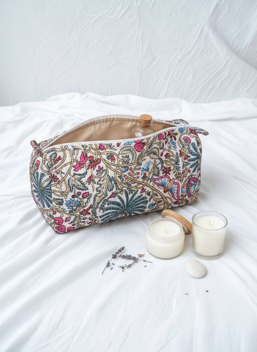 Kit 3 trousses de différentes tailles Multicolore – Design Fleurs