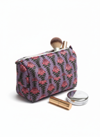 Kit 3 trousses de différentes tailles Violet et Rose – Design Fleurs