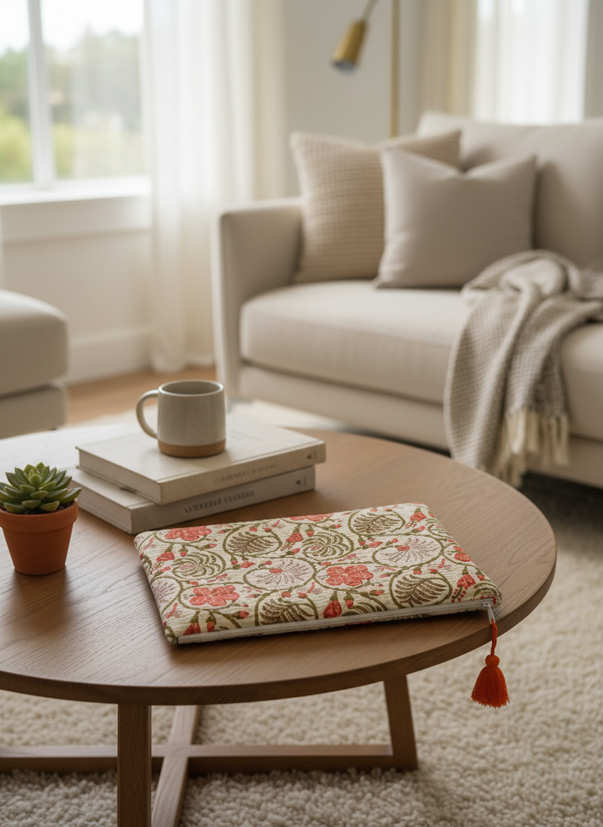 💻 Pochette MacBook 15" (2023–2025) – 38 × 26 cm – Ouverture zip 34,9 cm – Motif Floral (Copie)