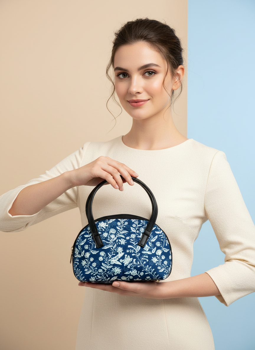 Sac à main floral compact 16 x 24 cm transporter l’essentiel : clés, portefeuille et téléphone similicuir Noir