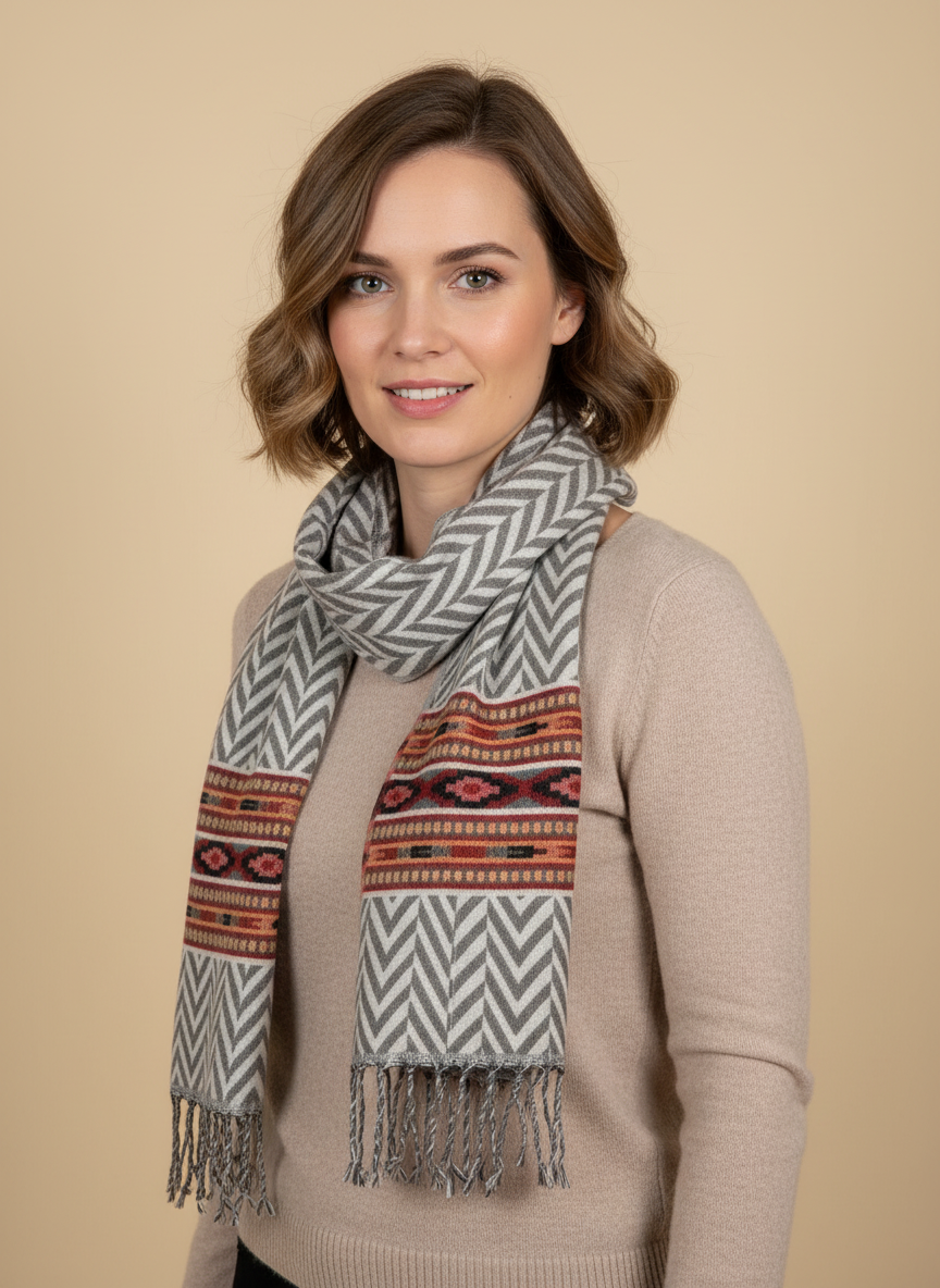 Écharpe en laine de YACK – Provenant du Cachemir 🌸