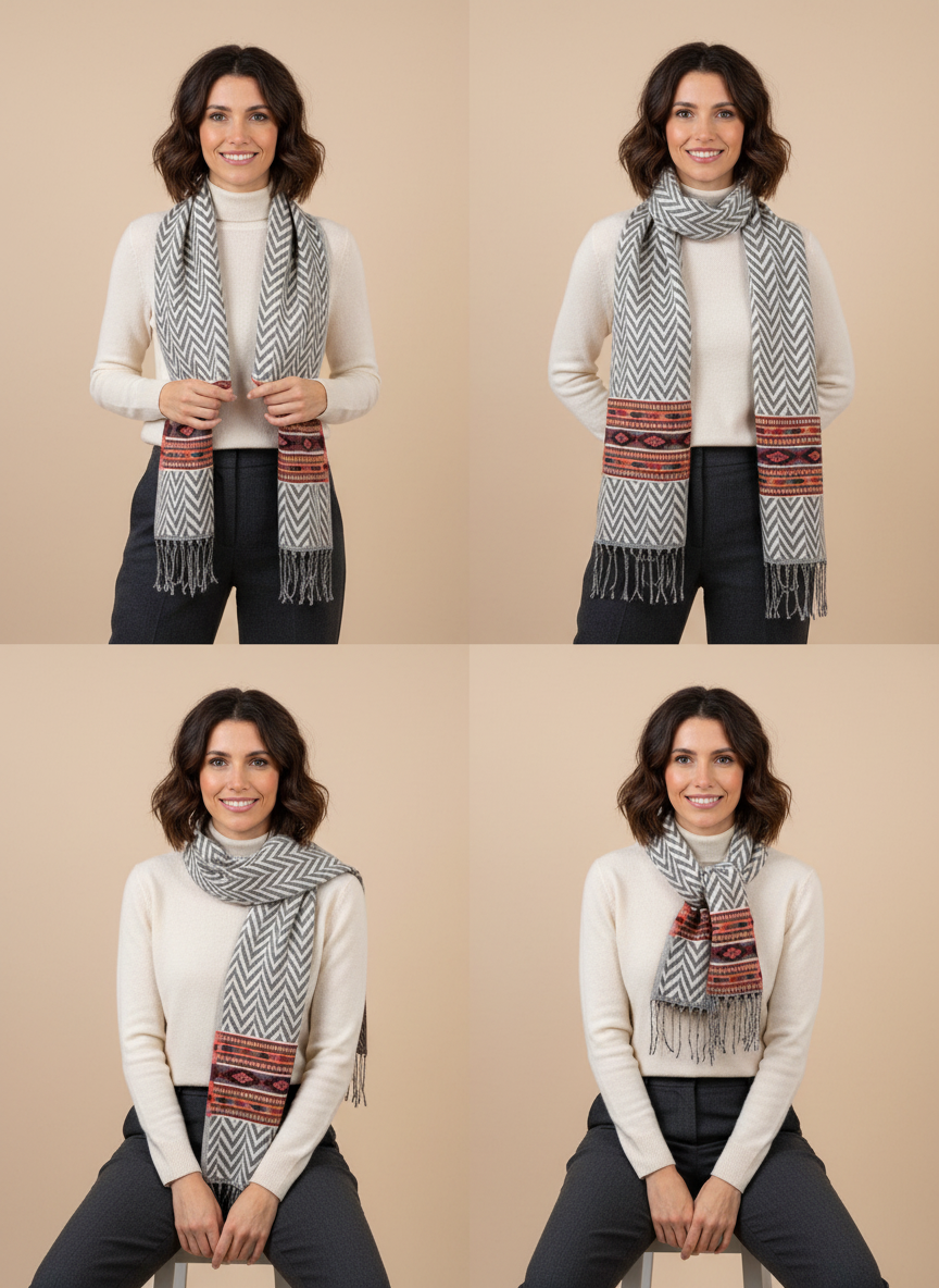 Écharpe en laine de YACK – Provenant du Cachemir 🌸