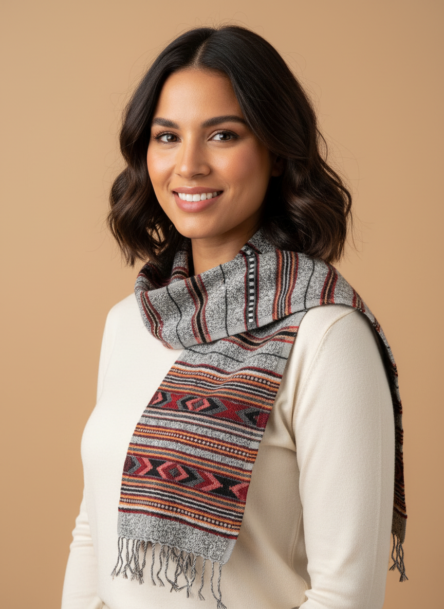 Écharpe en laine de YACK – Provenant du Cachemir 🌸