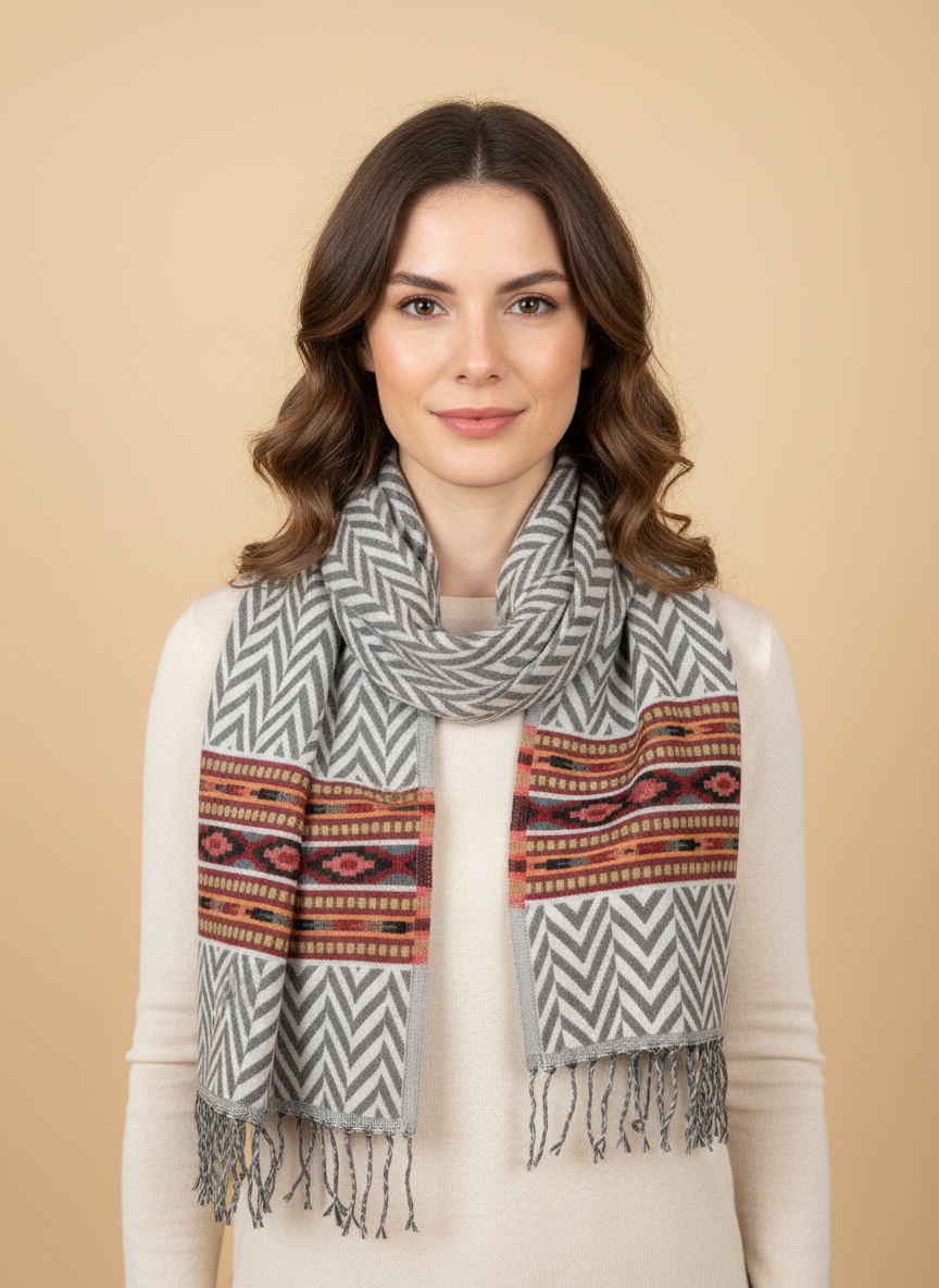 Écharpe en laine de YACK – Provenant du Cachemir 🌸