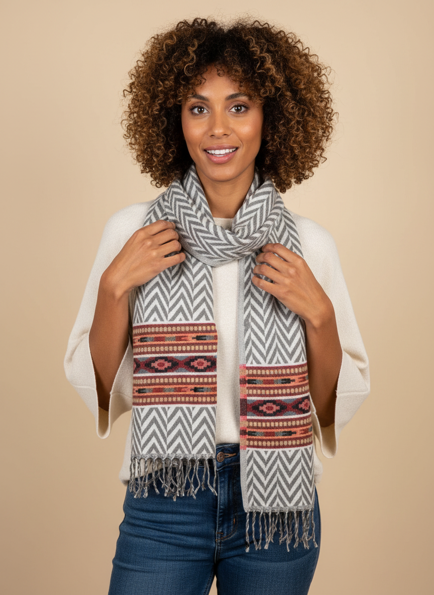 Écharpe en laine de YACK – Provenant du Cachemir 🌸