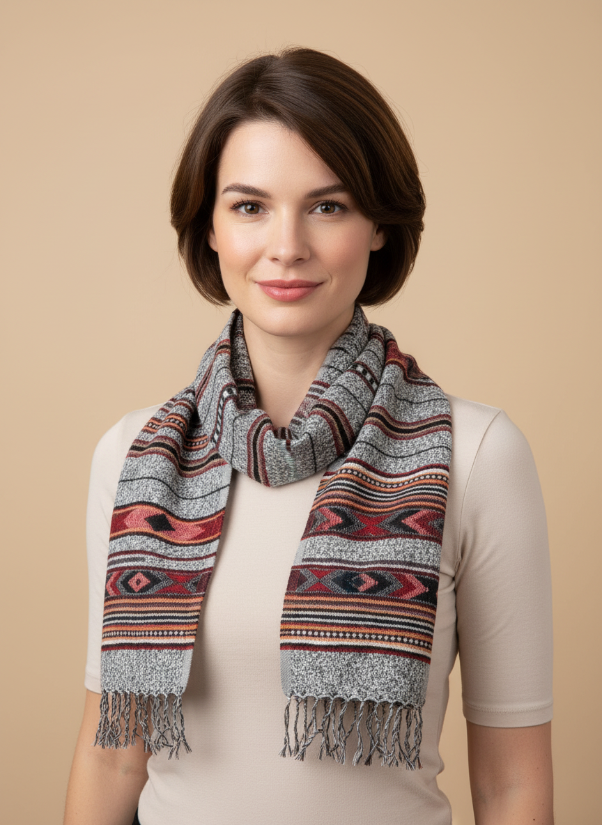 Écharpe en laine de YACK – Provenant du Cachemir 🌸