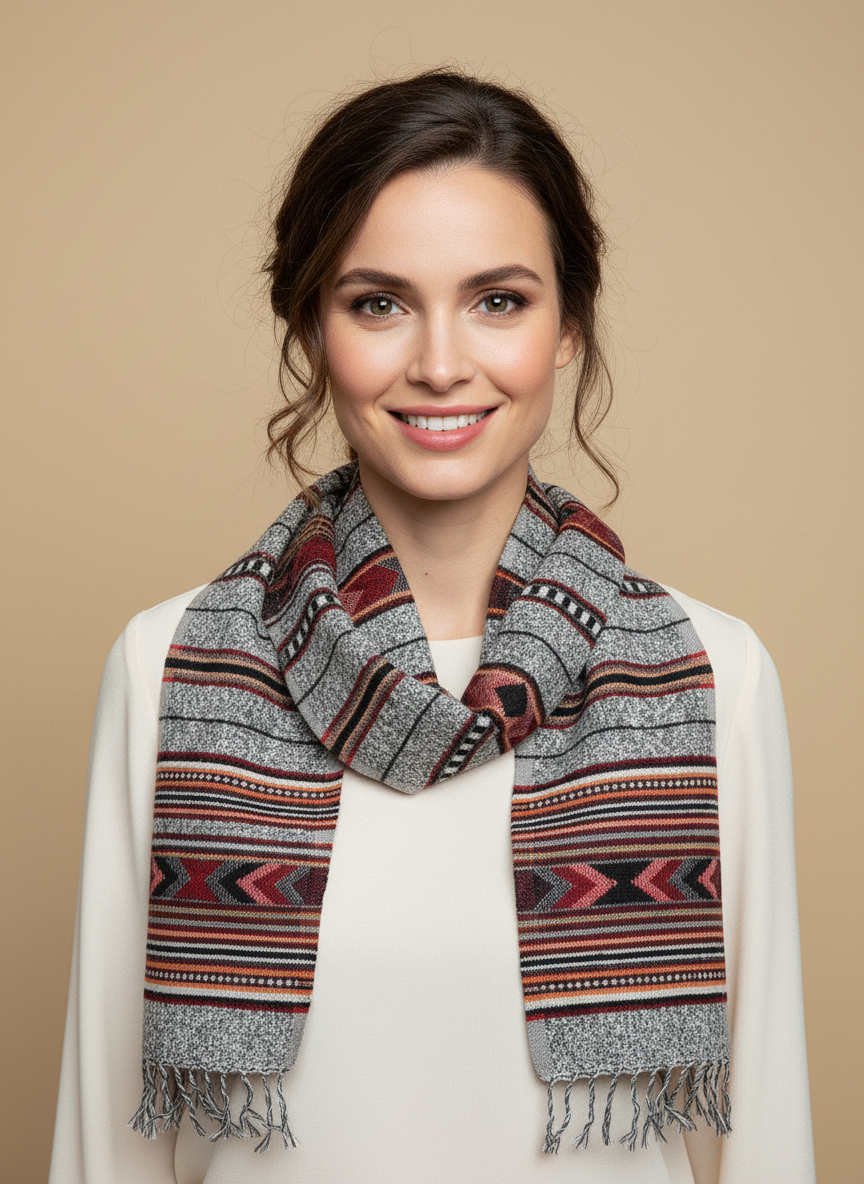 Écharpe en laine de YACK – Provenant du Cachemir 🌸