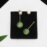 Boucles d’oreilles 2 en 1 perles & pierres