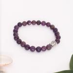Bracelet "Sérénité" en Véritable Améthyste & Détail Bouddha