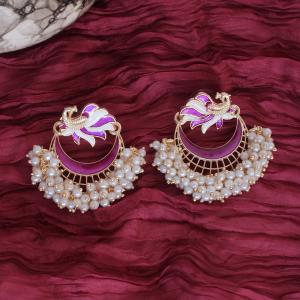 Boucles d'oreilles peinte a la main de couleur verte