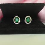 Boucle d'oreille en diamant américain de couleur or