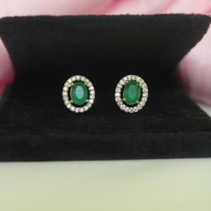 Boucle d'oreille en diamant américain de couleur or