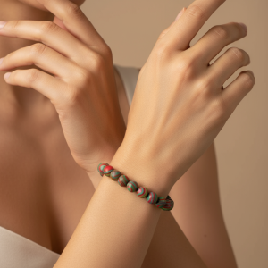 Bracelet de guérison en jaspe calcique (8 mm)