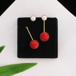 Boucles d’oreilles 2 en 1 perles & pierres