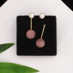 Boucles d’oreilles 2 en 1 perles & pierres