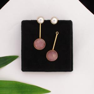 Boucles d’oreilles 2 en 1 perles & pierres